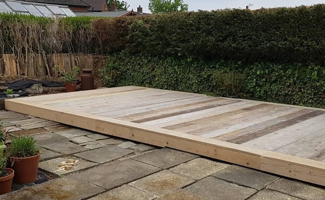 Garden decking construction